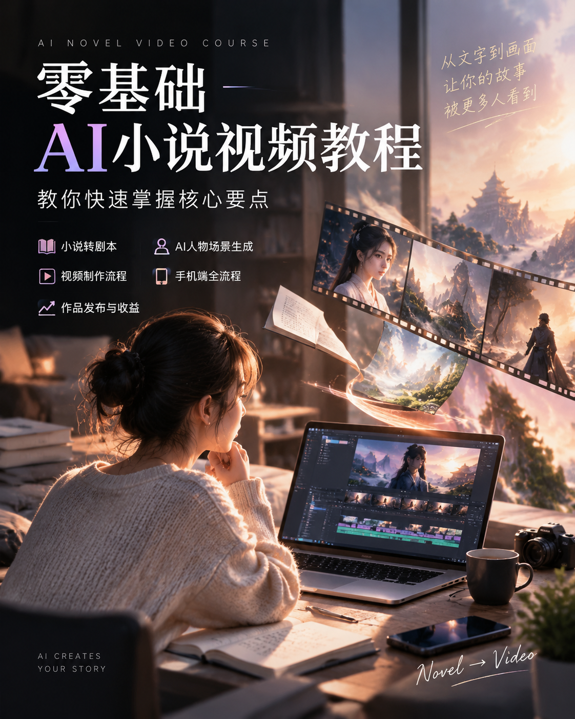 《零基础AI小说视频教程，教你快速掌握核心要点》